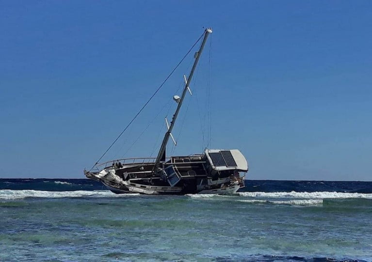 Colin Finnie’s yacht Simba was found aground on a reef in the Red Sea in mid December