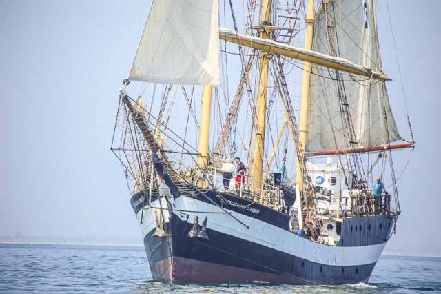 Deaf and hearing-impaired children set out on a six-day sail training voyage aboard the tall ship Pelican of London last summer