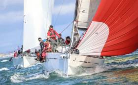 Paul Egan&#039;s Platinum Blonde, a First 35 Carbon, from the Royal St. George Yacht Club in Dun Laoghaire is one of 54 entries for this year&#039;s Volvo Round Ireland Race from Wicklow