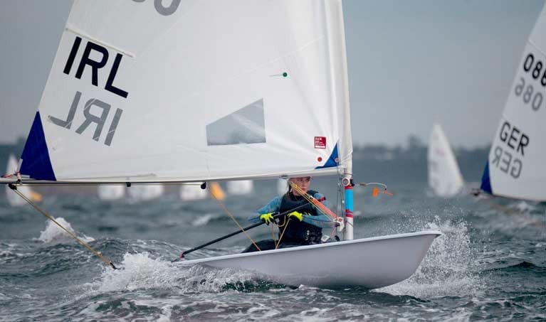 Aoife Hopkins competing at the first and only Olympic trial in the women&#039;s Radial class in Australia