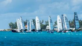 David Kenefick (IRL 4148) gets a front row start at the Moth Nationals in Bermuda