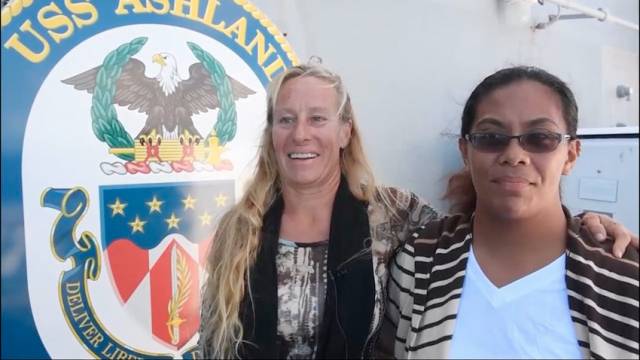 Jennifer Appel and Tasha Fuiaba were picked up by the US Navy last Wednesday many thousands of miles off their purported course