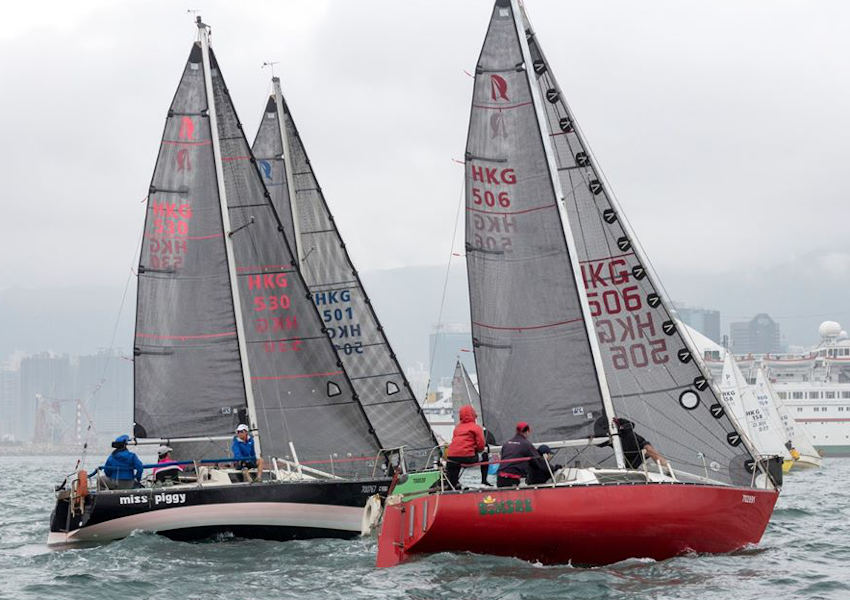 Racing in Kowloon Bay at St James’ Place Ladies Helm Day on 8 March (Photo: RHKYC/Guy Nowell)