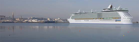cruise liner image in Dun Laoghaire Harbour