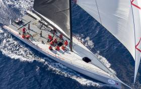 The Maxi 72 Proteus has finished in the RORC Caribbean 600, and currently heads the leaderboard in IRC Overall