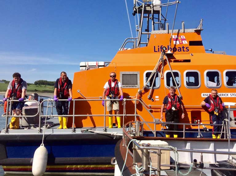 Courtmacsherry RNLI crew on the rescue mission