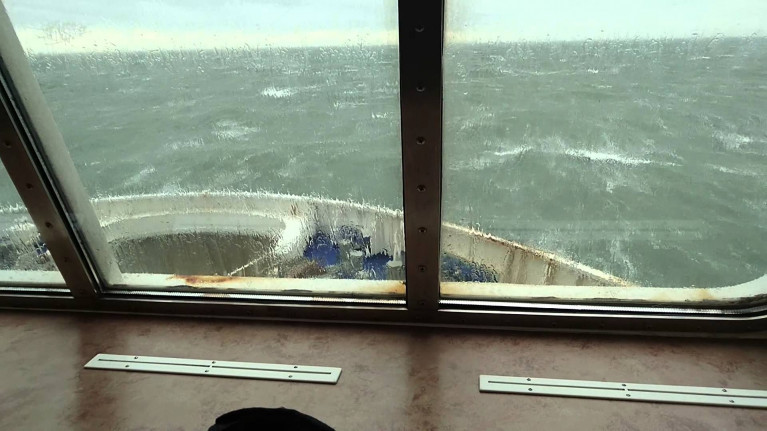 An AFLOAT photo of an Irish Sea ferry in stormy seas that also faces the ferry sector that is keenly felt at the north Wales port of Holyhead due to Brexit &amp; Covid. While offshore south of Anglesey today, heavy seas and east winds has led to a trio of other merchant shipping vessels that took to the relative shelter off the Welsh coastline along the Llŷn Peninsula. 