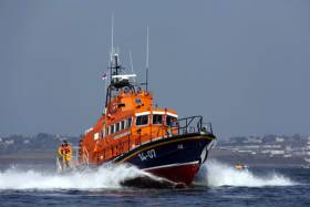 Courtmacsherry RNLI’s all-weather lifeboat off Roches Point