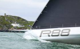George David’s world-famous maxi yacht Rambler 88 has completed a unique treble of Round Ireland wins