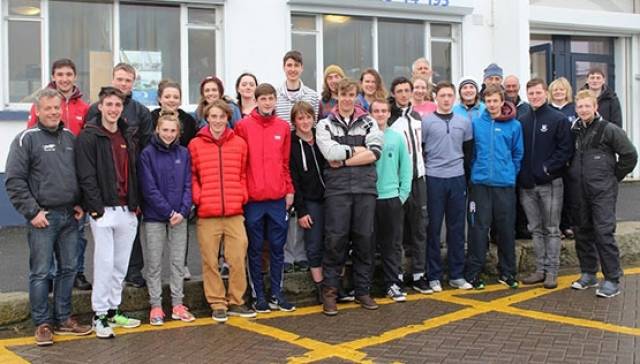 The 2016 INSS instructor group at the Sailing School's HQ at the West Pier in Dun Laoghaire