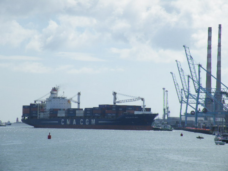 In this Dublin Port scene captured by Afloat, is Nicolas Delmas of containership giant CMA CGM Group which has thrown its hat into the ring to buy a French newspaper  'La Provence'. Flush with cash, major liner companies are venturing far outside their core business with high-profile deals from Formula 1 to aircraft. 