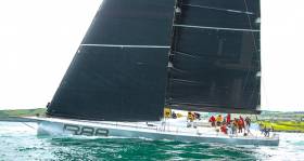 Rambler 88 finished the Round Ireland Race today to set a new monohull record