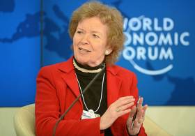 Ireland’s seventh President Mary Robinson is expected to speak on the impact of climate change in Galway this June