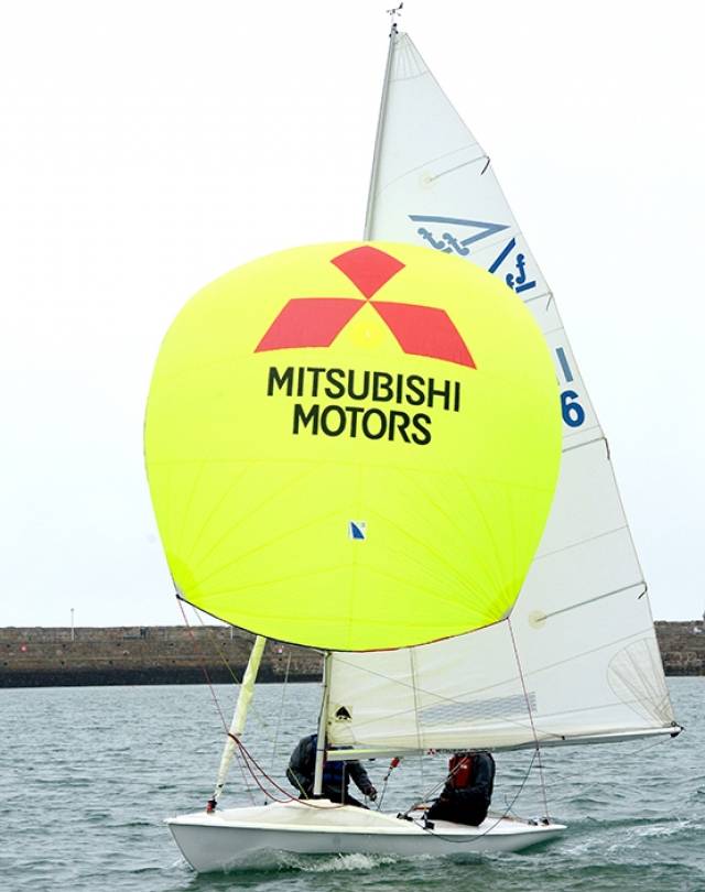 The new 'Yellow Jersey' spinnaker for the Flying fifteen clubhouse leader in 2016  DBSC racing