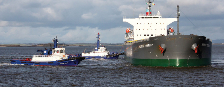 Shannon Foynes Port: it achieved a record profit before tax of €4.9m last year. Above Afloat adds is bulk-carrier Sunrise Serenity with assistance from Foynes based operator Celtic Tugs, part of the Mainport Group.