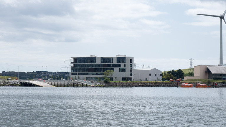 The new Paddy's Point public marine recreation area  in Cork Harbour that includes a new slipway and pier and is located next to UCC's Beaufort Research Laboratory (Maritime and Energy Research Building
