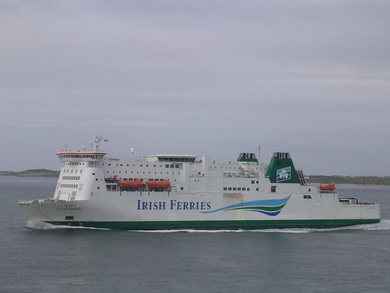 In a significant first for Irish Ferries, a subsidiary of Irish Continental Group (ICG), which is to launch a new service on the Dover – Calais route. The Strait of Dover service is planned to start in June 2021, with the transfer of the Isle of Inishmore to the UK-France route. ICG add further capacity will be added in the coming months. Replacing 'Inishmore' on the Rosslare-Pembroke Dock route will be another Mediterranean ferry (see: Ferry News 11th Feb) with the latest charter of ro-ro ferry Blue Star 1 from Greek based Attica Group, (Afloat adds operator of Superfast Ferries) for more on 'Superfast' sisters, see same story from last month.