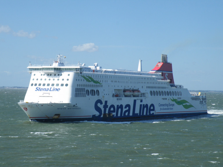 Quarantine restrictions in the UK were lifted (yesterday, 2 Aug.) for fully-vaccinated EU and US passengers. Above AFLOAT&#039;s photo of Stena Britannia, (outward bound off Harwich), is one of pair of giant 63,500gt ferries that operates Stena Line&#039;s only &#039;combined passenger &amp; freight&#039; route connecting the UK and mainland Europe through the Dutch port of Hook van Holland. The North Sea route also acts as a UK &#039;landbridge&#039; for trade travelling between Ireland and Europe and beyond, where in Scandinavia and the Baltic Sea, Stena operate a more larger route network. 