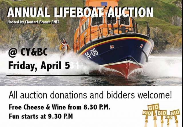 Clontarf Yacht & Boat Club Hosts Annual Lifeboat Auction Tonight