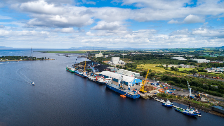 Financial ‘resilient’ results at Foyleport was reported over the past year despite severe challenges posed by the Covid-19 pandemic. Above the port&#039;s terminal at Lisahally. 