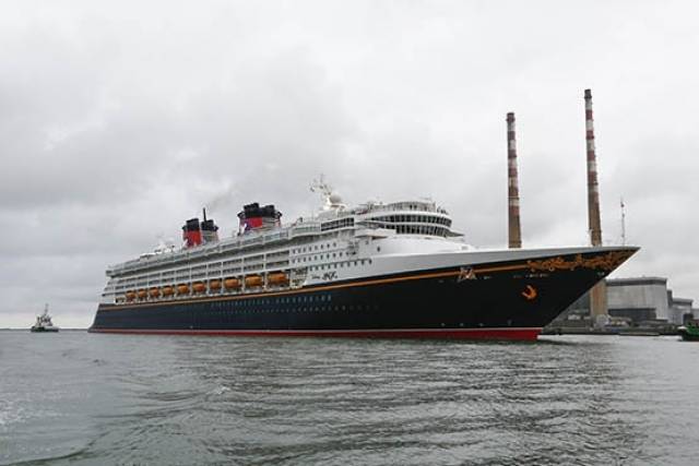 Disney Magic arrives in Dublin Port this morning on her maiden voyage to Irish shores