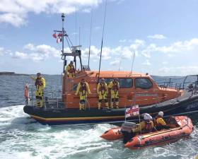 The new RNLI Shannon Class arrives in Clifden