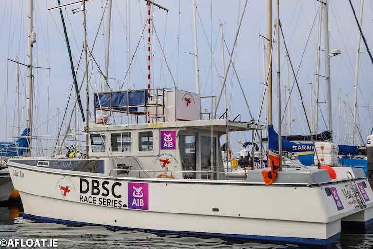 Mac Lir, one of DBSC&#039;s Race Management vessels -club racing has been suspended with immediate effect due to new level 3 restrictions