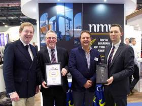 Winners of the Marina Awards included Royal Cork Yacht Club Marina that won the International Marina Award at the London Boat Show yesterday. From left: RCYC Admiral John Roche, RCYC Marina Manager Mark Ring, Simon Haigh, Chairman of The Yacht Harbour Association and RCYC&#039;s Gavin Deane 