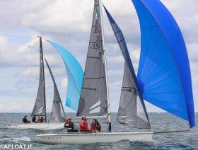 Sea Biscuit (Marty Cuppage, Barry Glavin and Niall O&#039;Riordan) are 13th at the SB20 Nationals on Dublin Bay