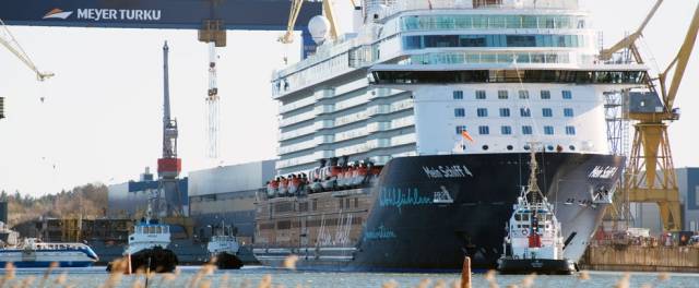 A first-time visitor to Dun Laoghaire Harbour last year, Mein Schiff 4, the $625m German cruiseship with a capacity for 2,506 passengers was completed for TUI Cruises at the Turku shipbuilder. 