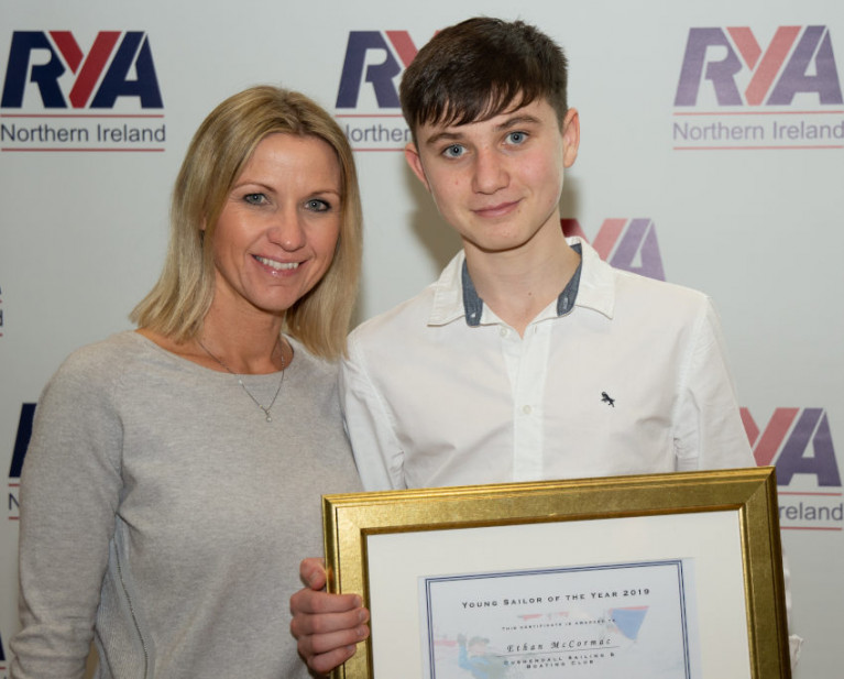 RYANI’s Young Sailor of the Year Ethan McCormac with his mum Lisa
