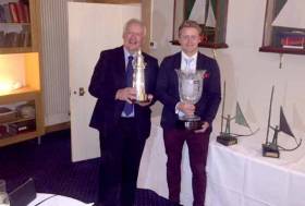 Winning J109 skipper John Maybury (left) and Commandant Barry Byrne of the Irish Defence Forces who skippered Joker II to win the Beaufort Cup in Cork last July