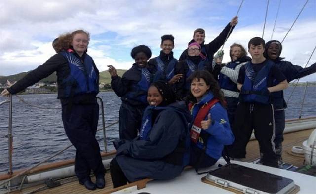 Trainees on a Safe Haven Ireland cruise on the Spirit of Oysterhaven