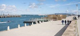 An artist&#039;s impression of the urban beach for Dun Laoghaire