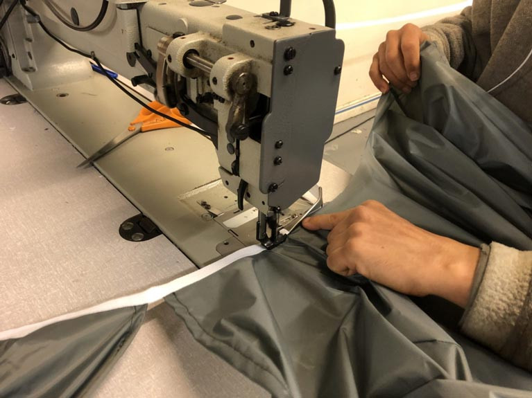 PPE sewing at Marshall Marine Textiles