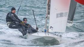 Noel Butler &amp; Stephen Oram lead the Fireball Frostbites at the Dun Laoghaire Motor Yacht Club