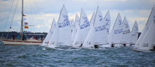 Flying Fifteens from Dublin, Waterford, Strangford Lough,Whitehead, Larne and Cushendall will contest the Irish Title in Red Bay this weekend