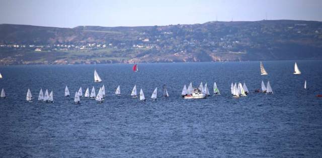 A fleet of 20 Lasers are among the DBSC dinghies now sailing on Tuesday nights on Dublin Bay