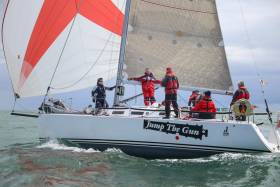 After two cancellations, the 50–boat fleet including the J109 Jump the Gun above is hopeful for a start this Sunday