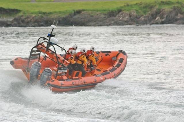 Bangor RNLI's lifeboat in action