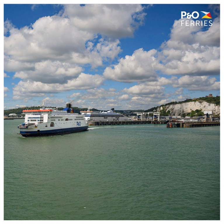 The P&O Ferries chief brought in to spearhead the Brexit process has stepped down. Above Afloat identified the Pride of Canterbury of the 'Darwin' class departing the Port of Dover where berthed behind a 'Spirit' class ferry at the port in Kent, the UK busiest's ferryport. 