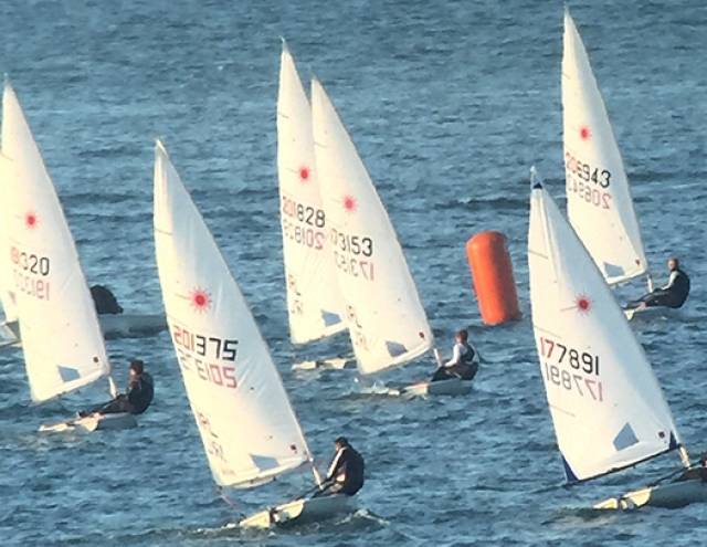 Lasers racing in Scotsman’s Bay on a Tuesday night in 2015
