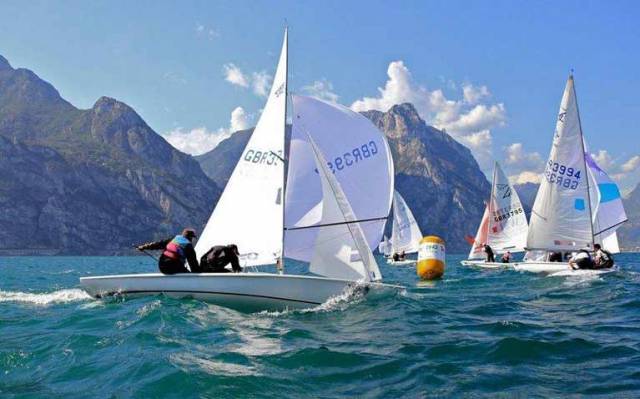 An image from the 2012 Flying Fifteen Europeans on Lake Garda