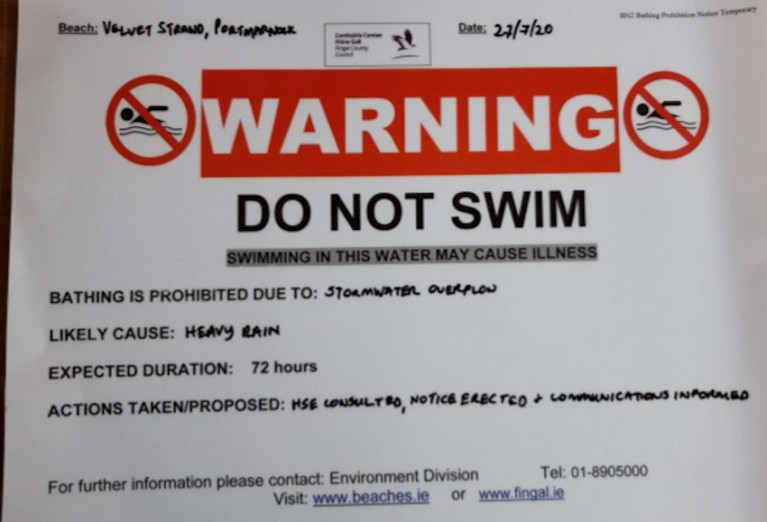 ‘Do Not Swim’ Notice Issued For Portmarnock’s Velvet Strand
