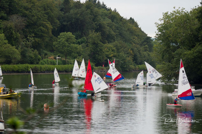 Dinghies racing in the Coolmore race on the Owenabue River at Crosshaven. Scroll down for photos