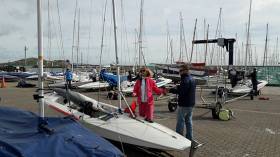 Fireballs get rigged at Howth Yacht Club