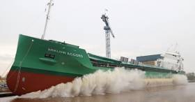 Launching of newbuild Arklow Accord also introduced a new ship name in the history of the Co. Wicklow based shipping company which was established more than 60 years ago 