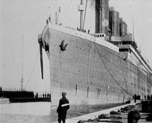 Extensive archive footage is used in the Titanic documentary to be aired next week by TG4