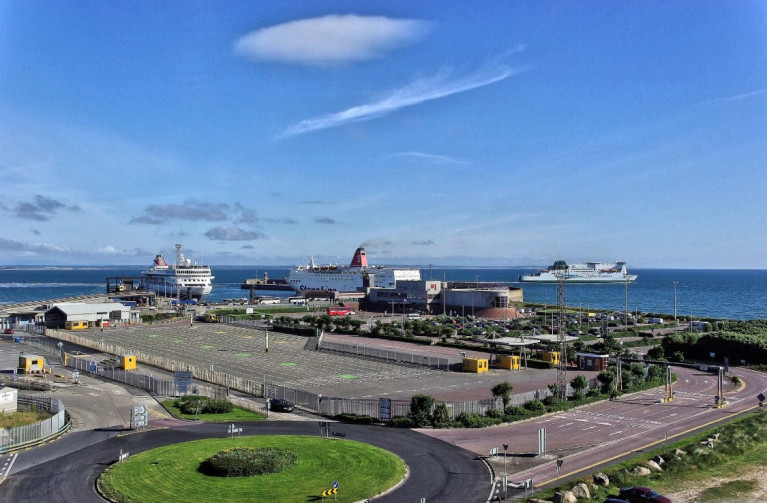 Set for a €30m investment, and transformation is Rosslare Europort as a new Port Masterplan, for which planning permission is about to be sought. ABOVE AFLOAT adds is the south-east port&#039;s current compound layout with ferry terminal dating to 1989. Also identified are ships (left to right): Fred. Olsen Cruise Lines Braemar, Stena Line&#039;s Fishguard route superferry Stena Europe (currently at H&amp;W, Belfast) and Irish Ferries cruiseferry Isle of Inishmore underway bound for Pembroke, south Wales. 