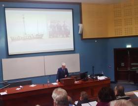 Dr.Michael Kennedy speaking to the UCC conference about the South Arklow lighthship